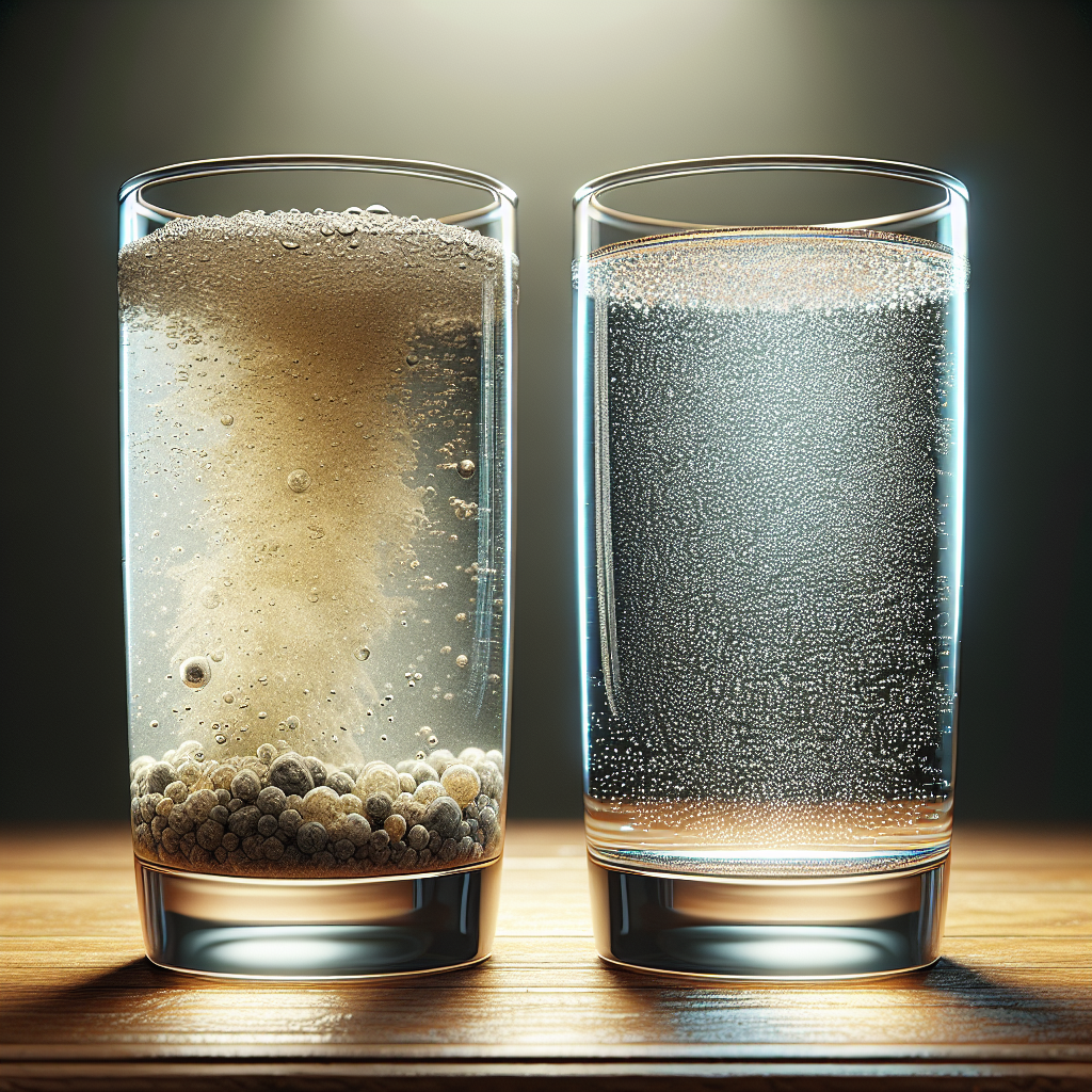 turbid raw water with clean water